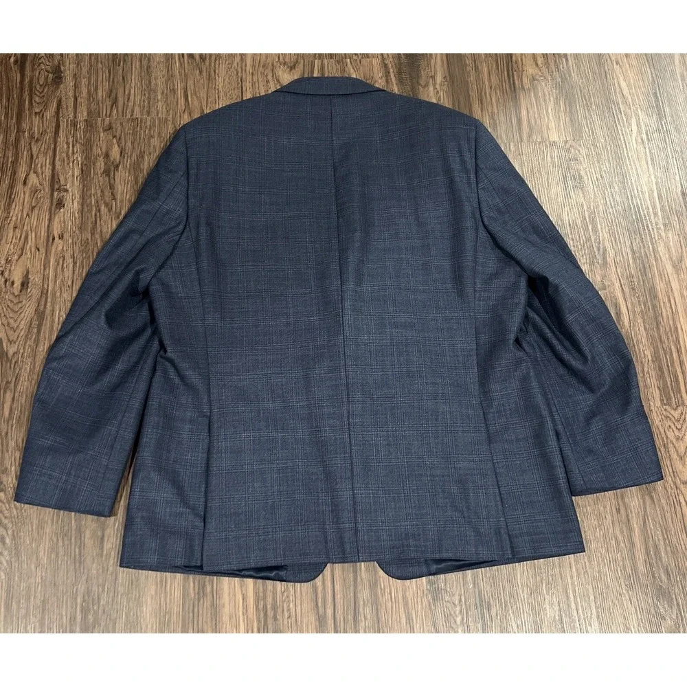 LRL Ralph Lauren Black Label Blazer  Men's Size 48L Color Blue Plaid